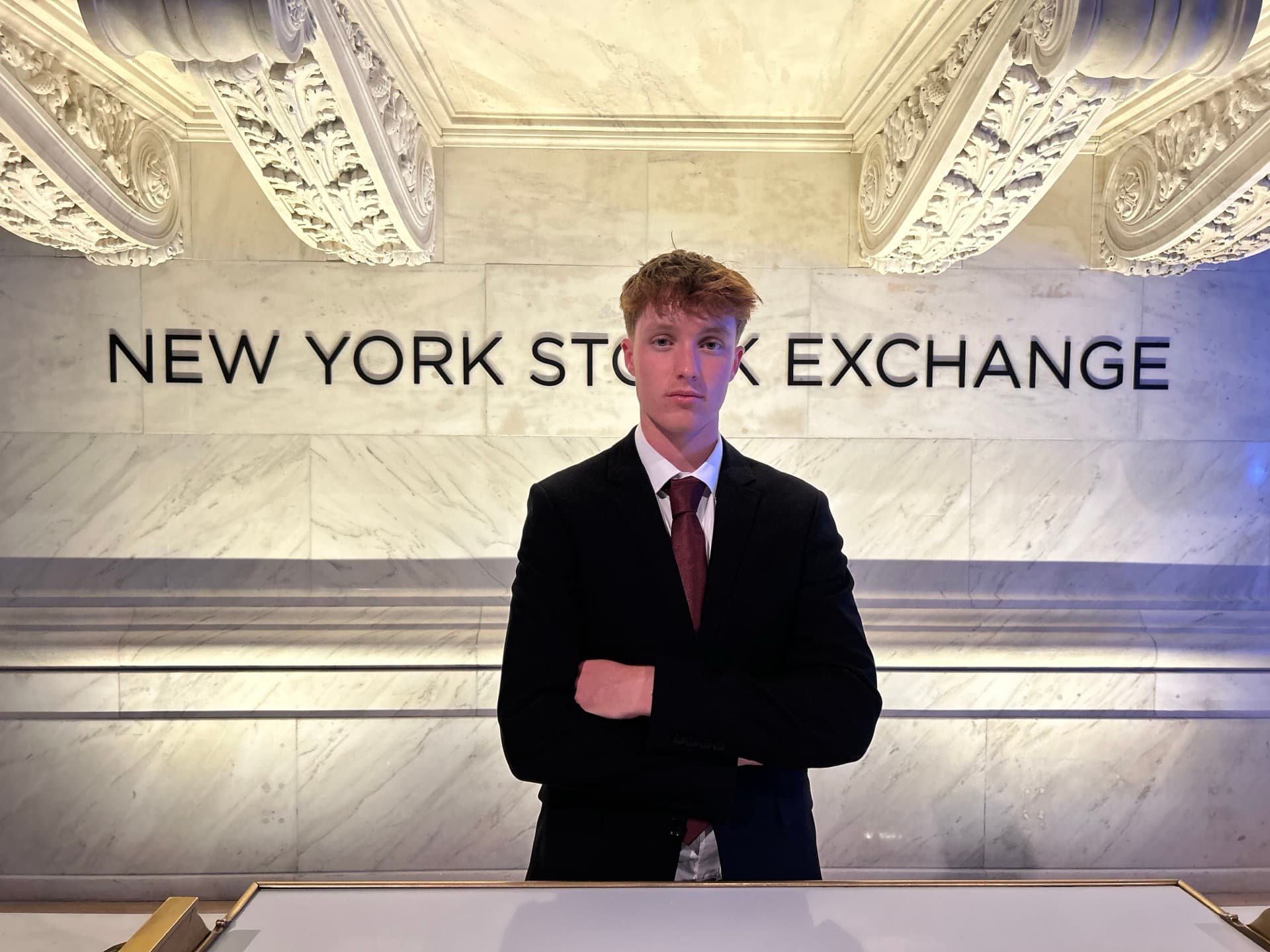 Jackson Semenas at the New York Stock Exchange